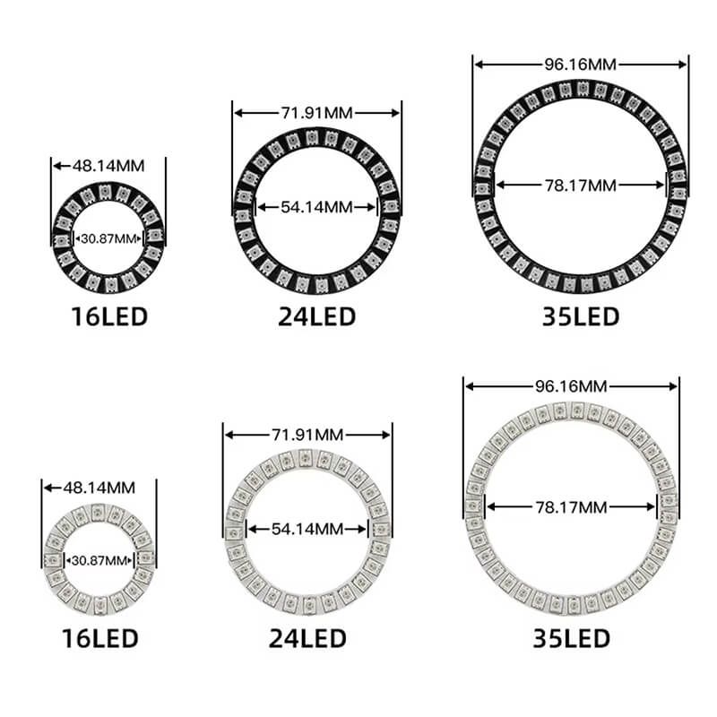 天使圓環RGB幻彩燈帶|柔性光圈裝飾燈|DC5V - 4