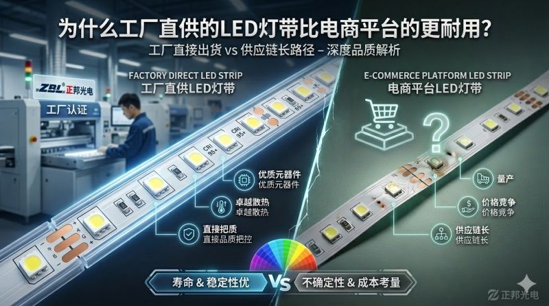 為什么工廠直供的LED燈帶,比電商平臺的更耐用?