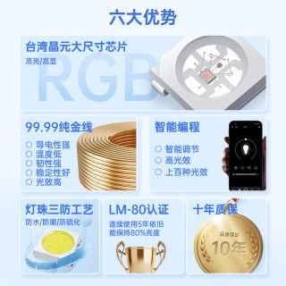 WS2815幻彩燈帶斷點續傳雙信號傳輸5050幻彩DC12V - 6